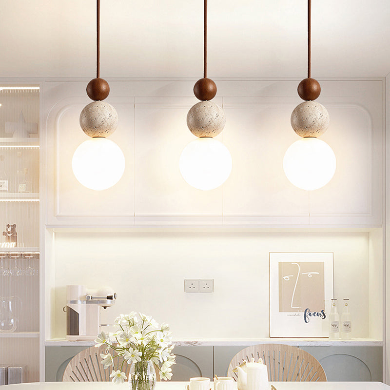 Modern Travertine Wabi-Sabi Pendant Lamp – Elegant Lighting for Cozy Gatherings 2