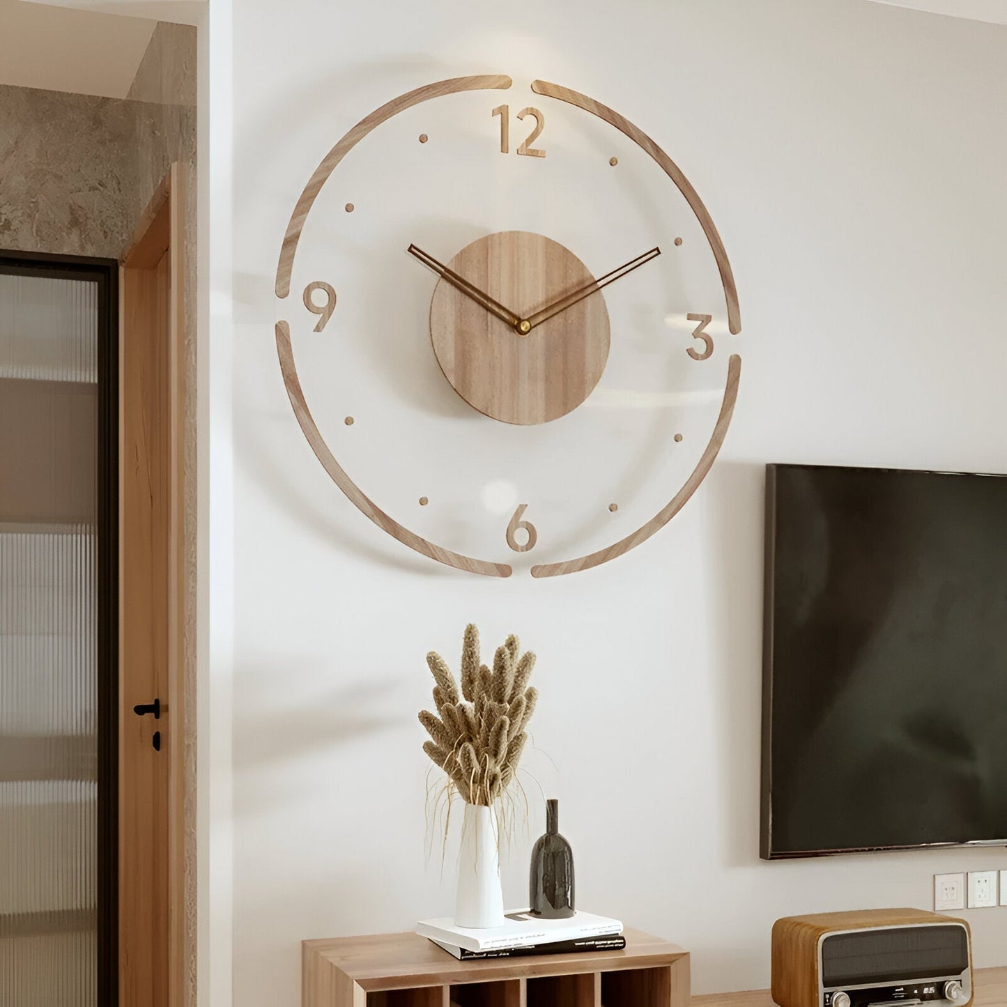 Modern Wall Clock Natural Wood – Timeless Elegance for Serene Spaces 4