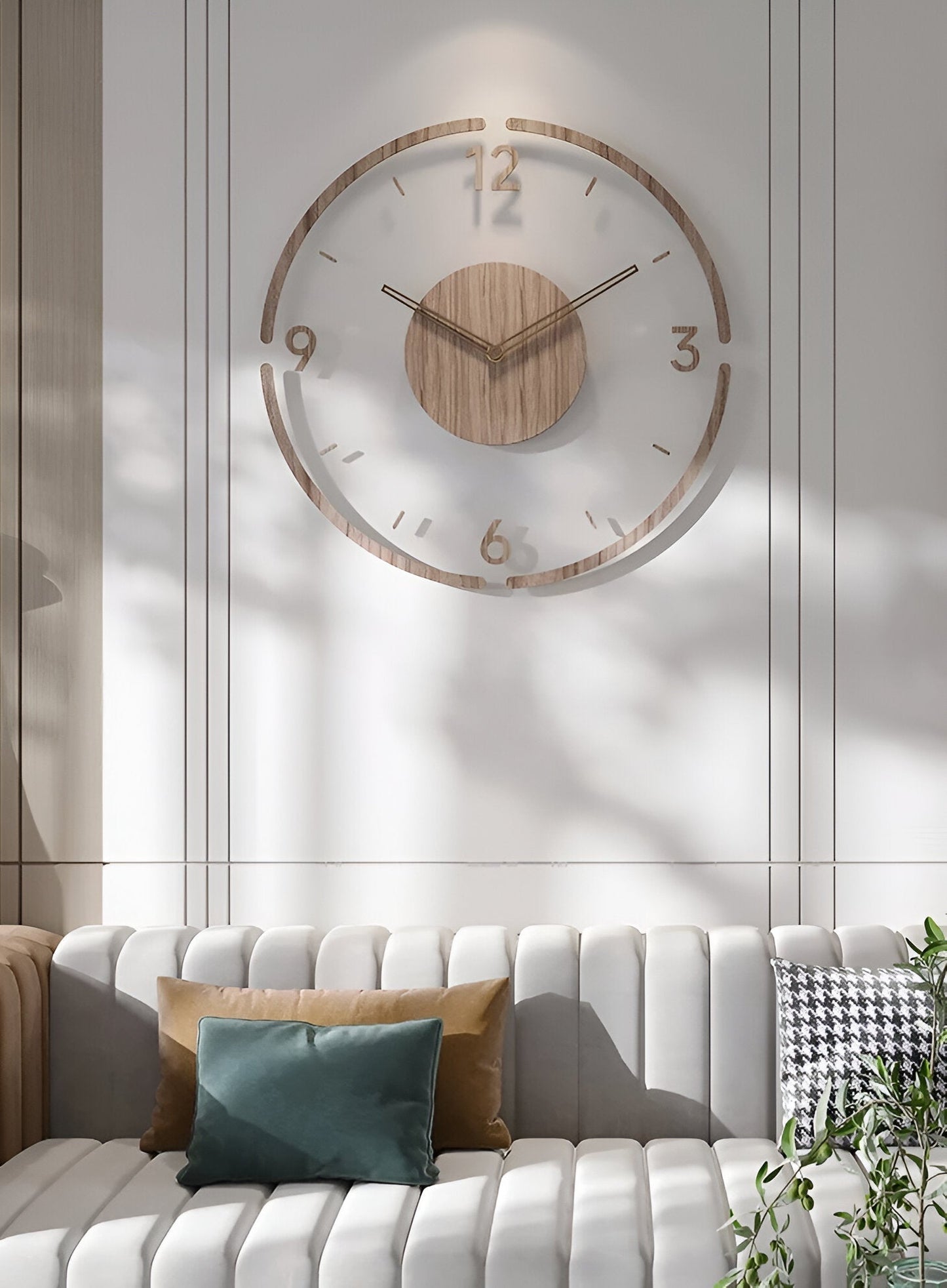 Modern Wall Clock Natural Wood – Timeless Elegance for Serene Spaces 6