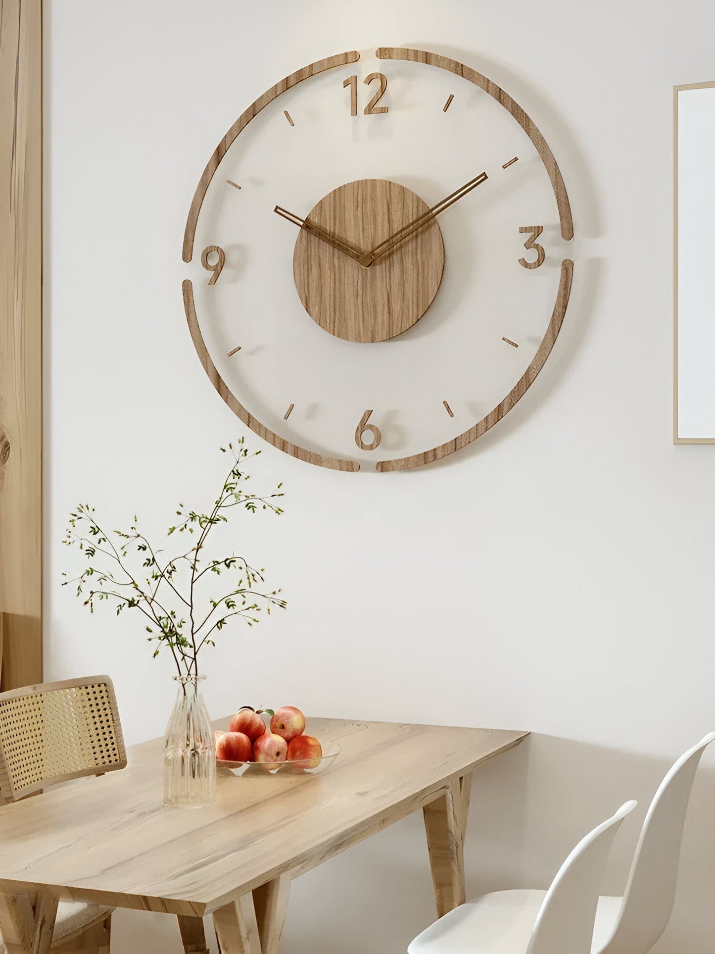 Modern Wall Clock Natural Wood – Timeless Elegance for Serene Spaces 7