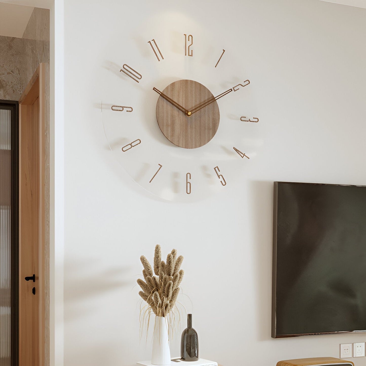 Modern Wall Clock Natural Wood – Timeless Elegance for Serene Spaces 8