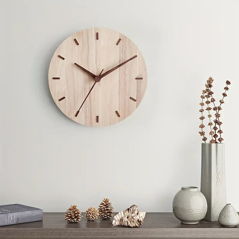Modern Walnut Wood Wall Clock – Embrace Timeless Scandinavian Design 2