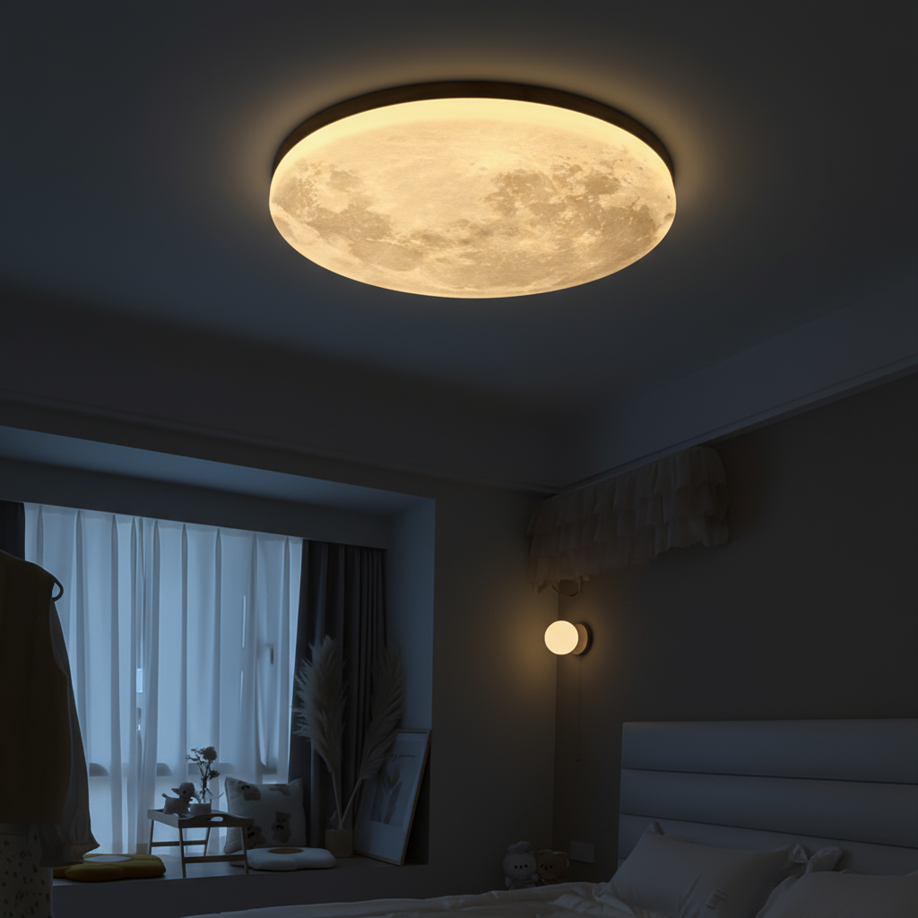 Moon Round Ceiling Lamp – Stylish LED Illumination for Every Space 2