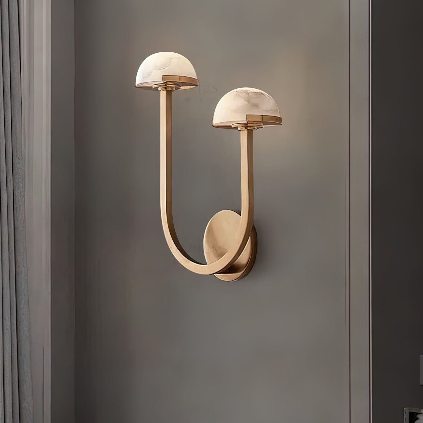Mushroom Wall Lamp Alabaster Design – Serene Illumination for Modern Spaces 3