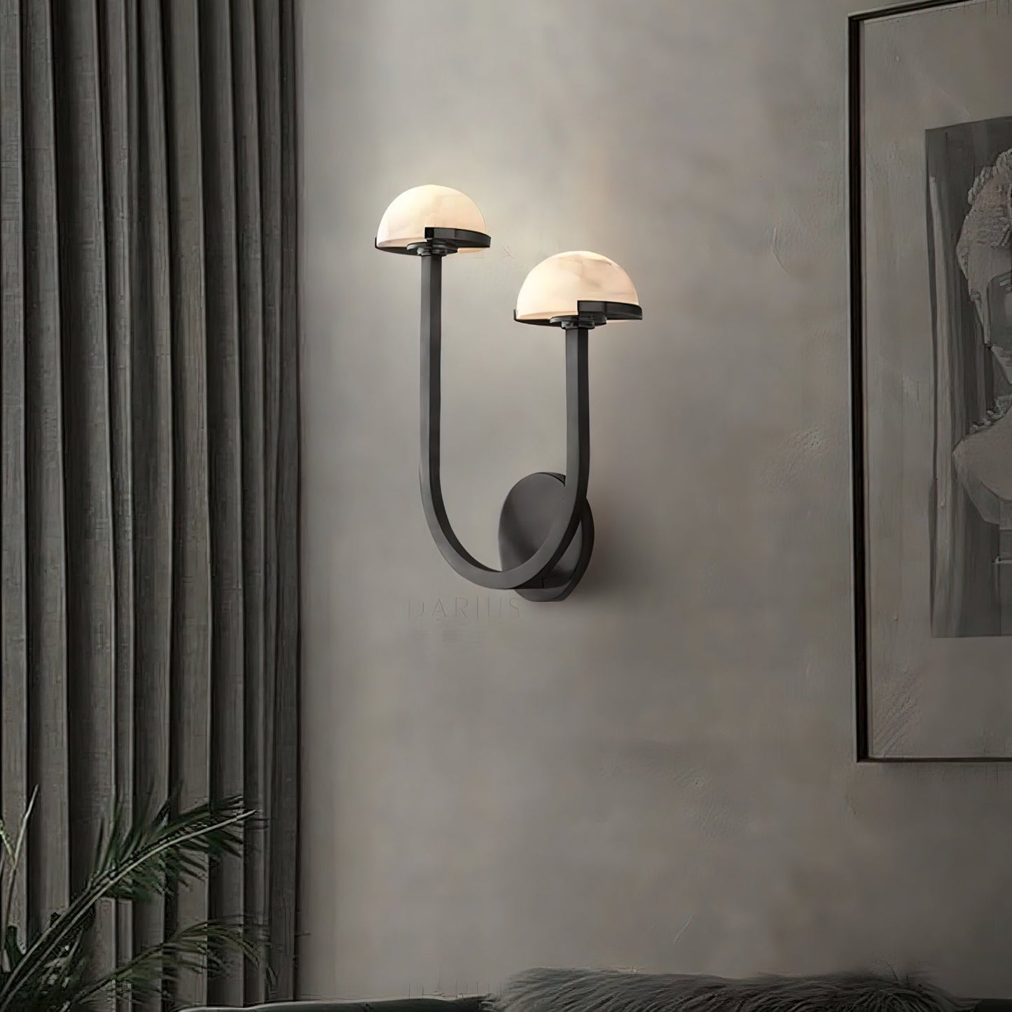 Mushroom Wall Lamp Alabaster Design – Serene Illumination for Modern Spaces 6