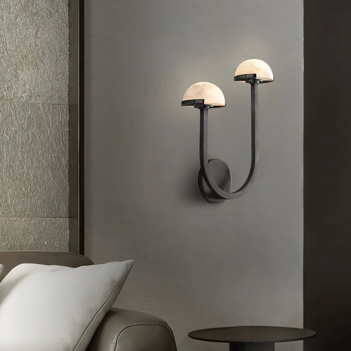 Mushroom Wall Lamp Alabaster Design – Serene Illumination for Modern Spaces 7