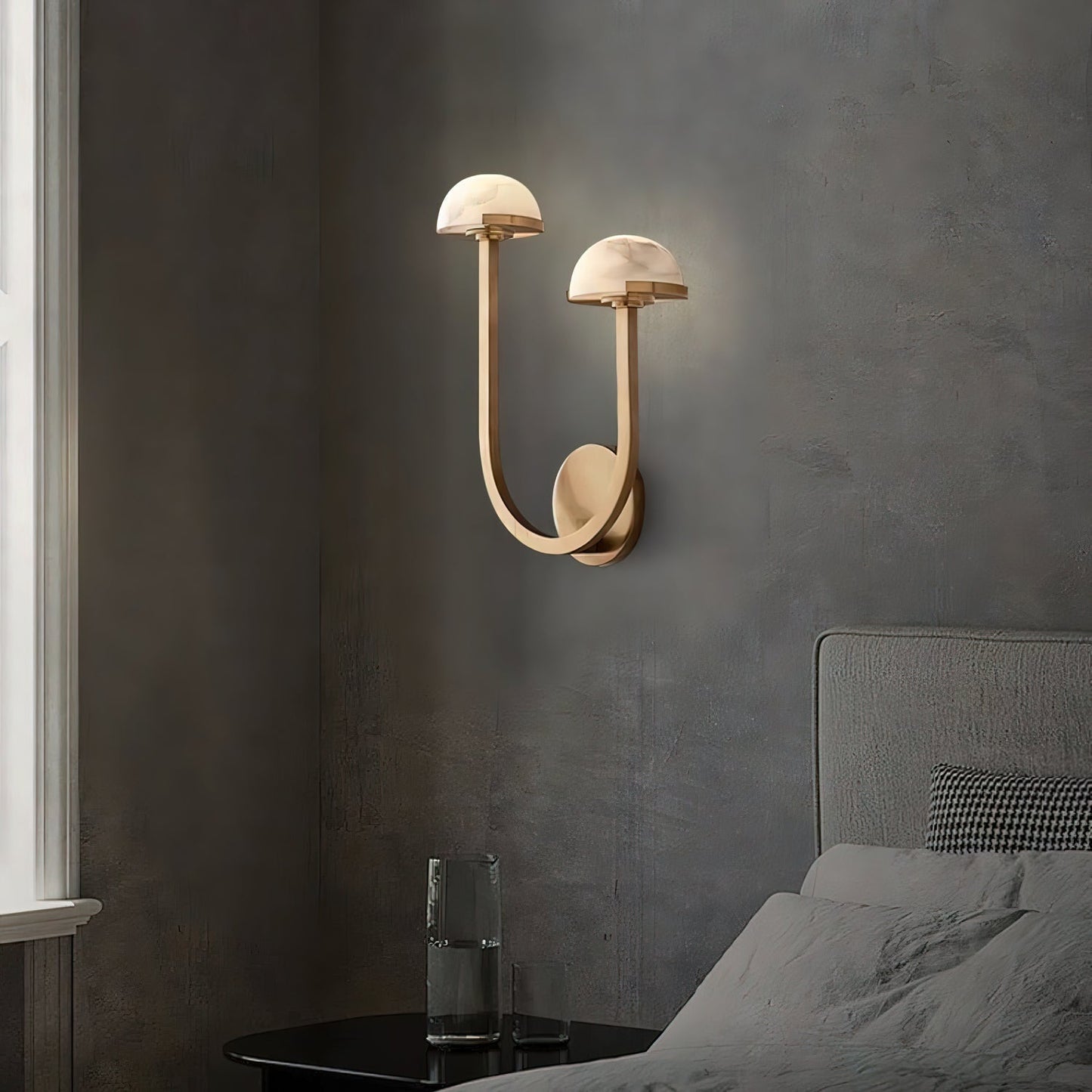 Mushroom Wall Lamp Alabaster Design – Serene Illumination for Modern Spaces 8