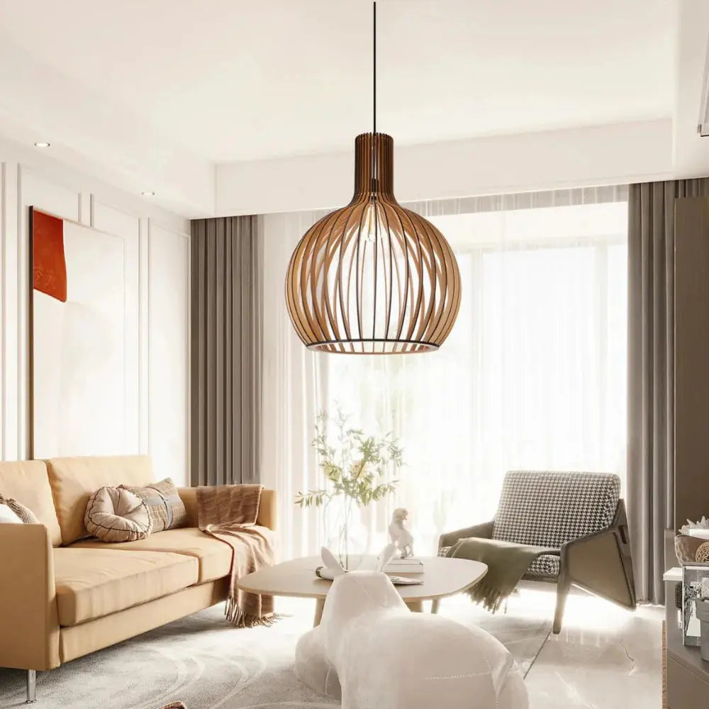 Natura Orb Bamboo Pendant Light – Handcrafted Warmth for Inviting Spaces 2