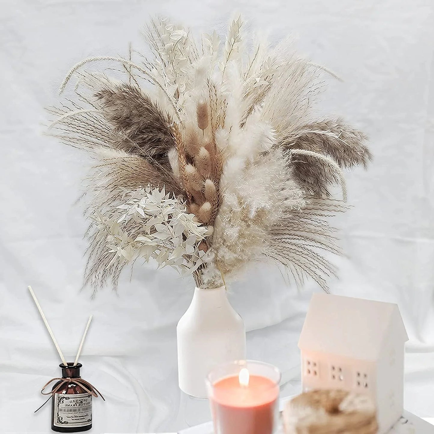 Natural Dried Pampas Grass Bouquet – Chic Floral Accent for Elegant Spaces 13