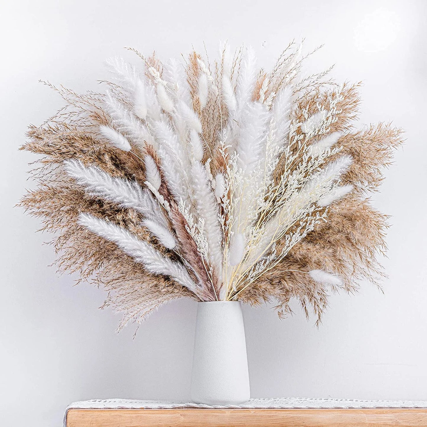 Natural Dried Pampas Grass Bouquet – Chic Floral Accent for Elegant Spaces 14