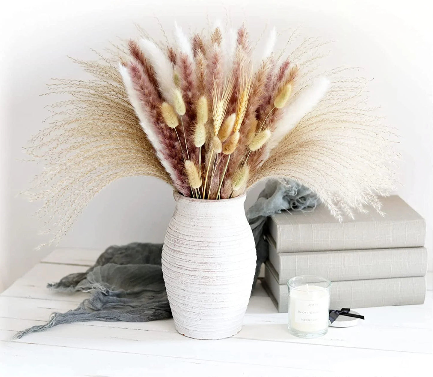 Natural Dried Pampas Grass Bouquet – Chic Floral Accent for Elegant Spaces 16