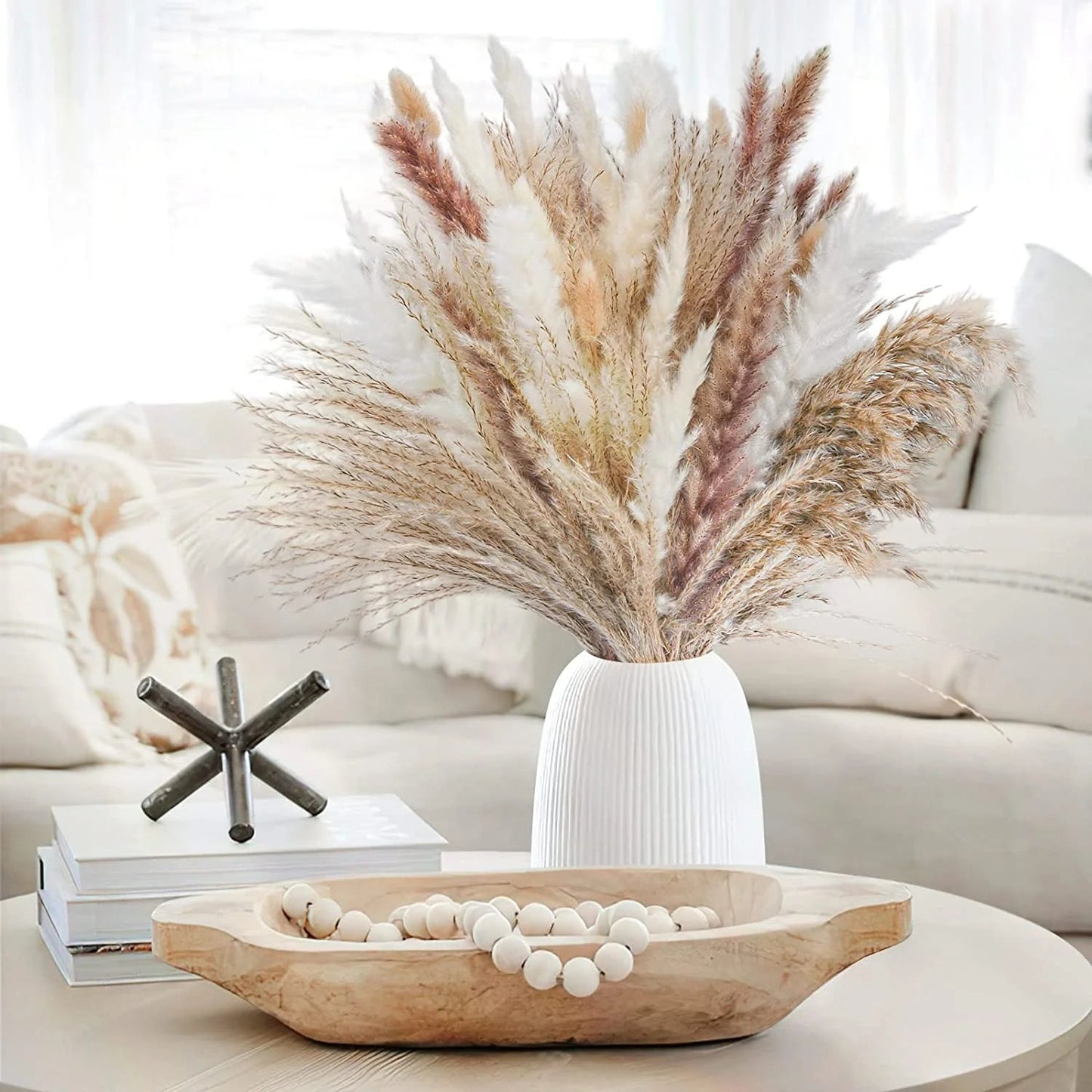 Natural Dried Pampas Grass Bouquet – Chic Floral Accent for Elegant Spaces 6