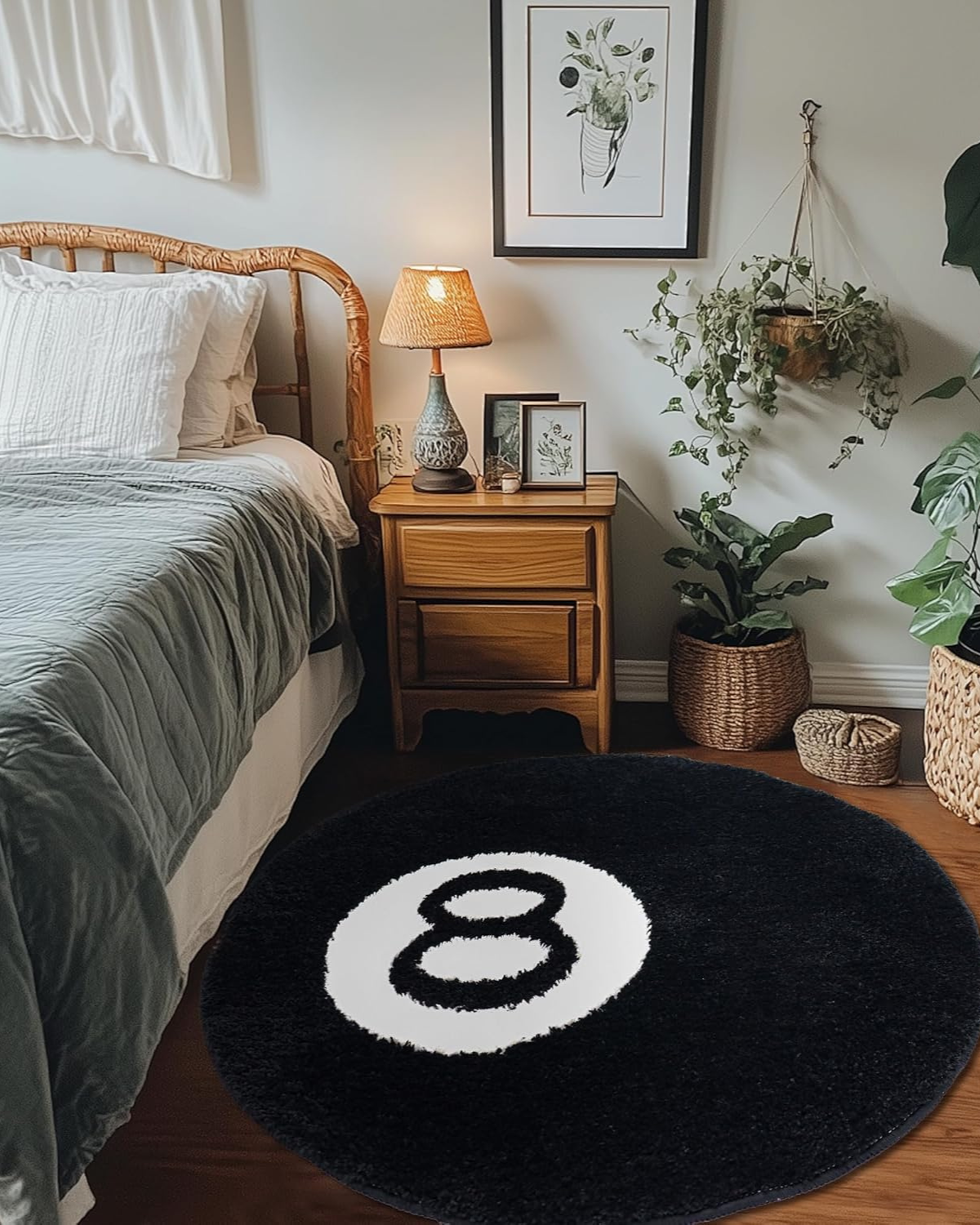 Noire Eight Carpet – Plush Round Design for Modern Elegance 3
