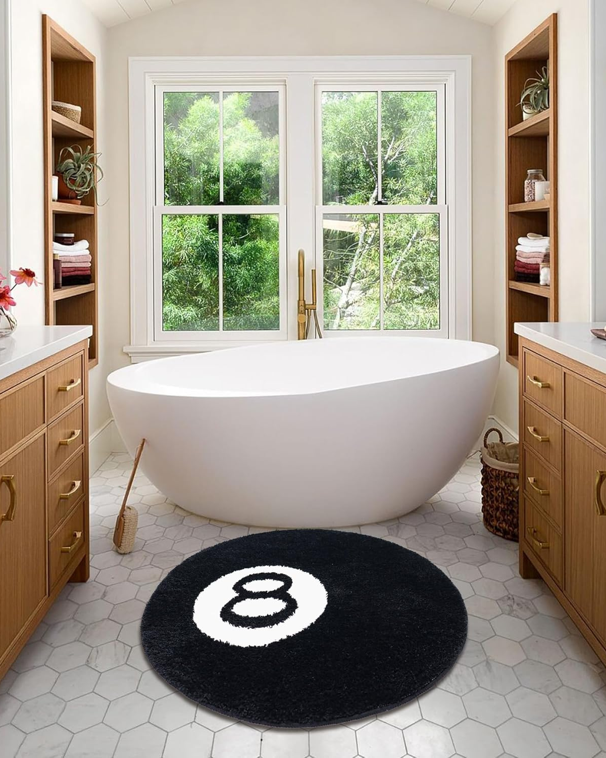 Noire Eight Carpet – Plush Round Design for Modern Elegance 4