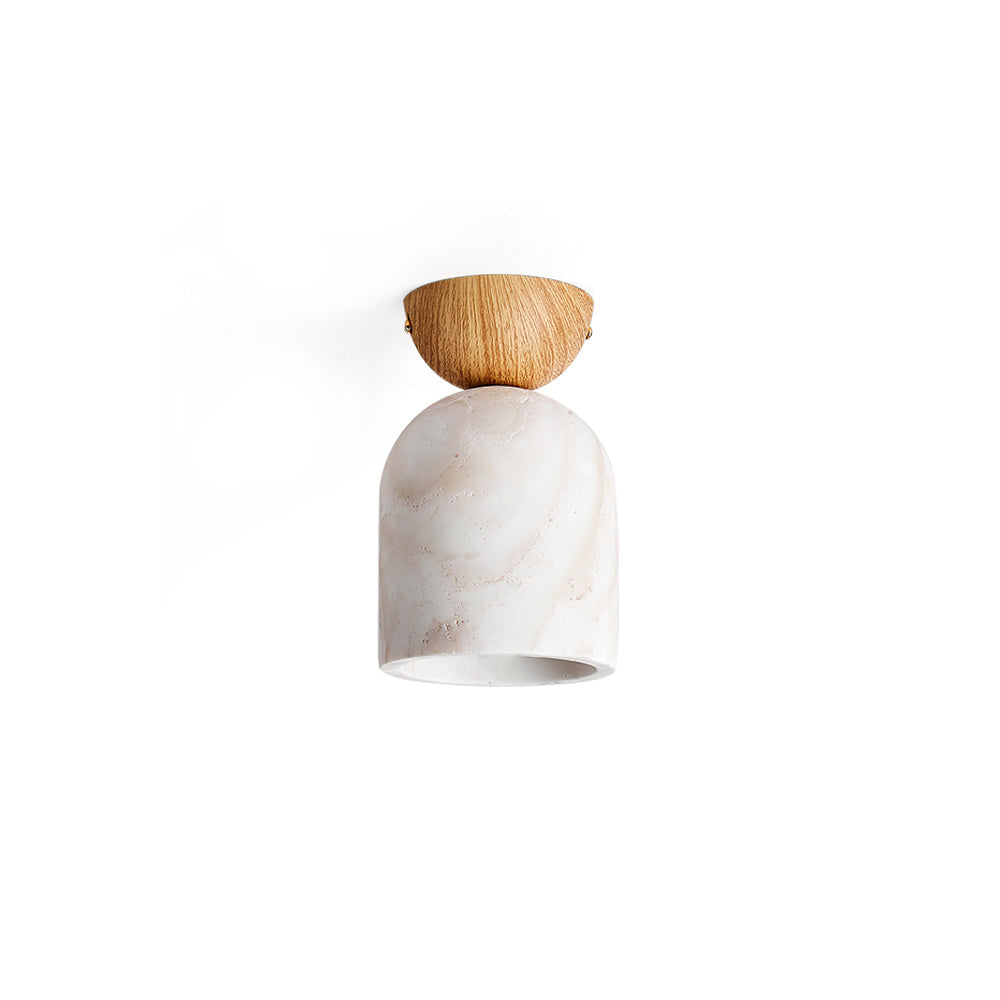 Noncu Travertine Ceiling Lamp – Elegant Glow with Minimalist Touch 1
