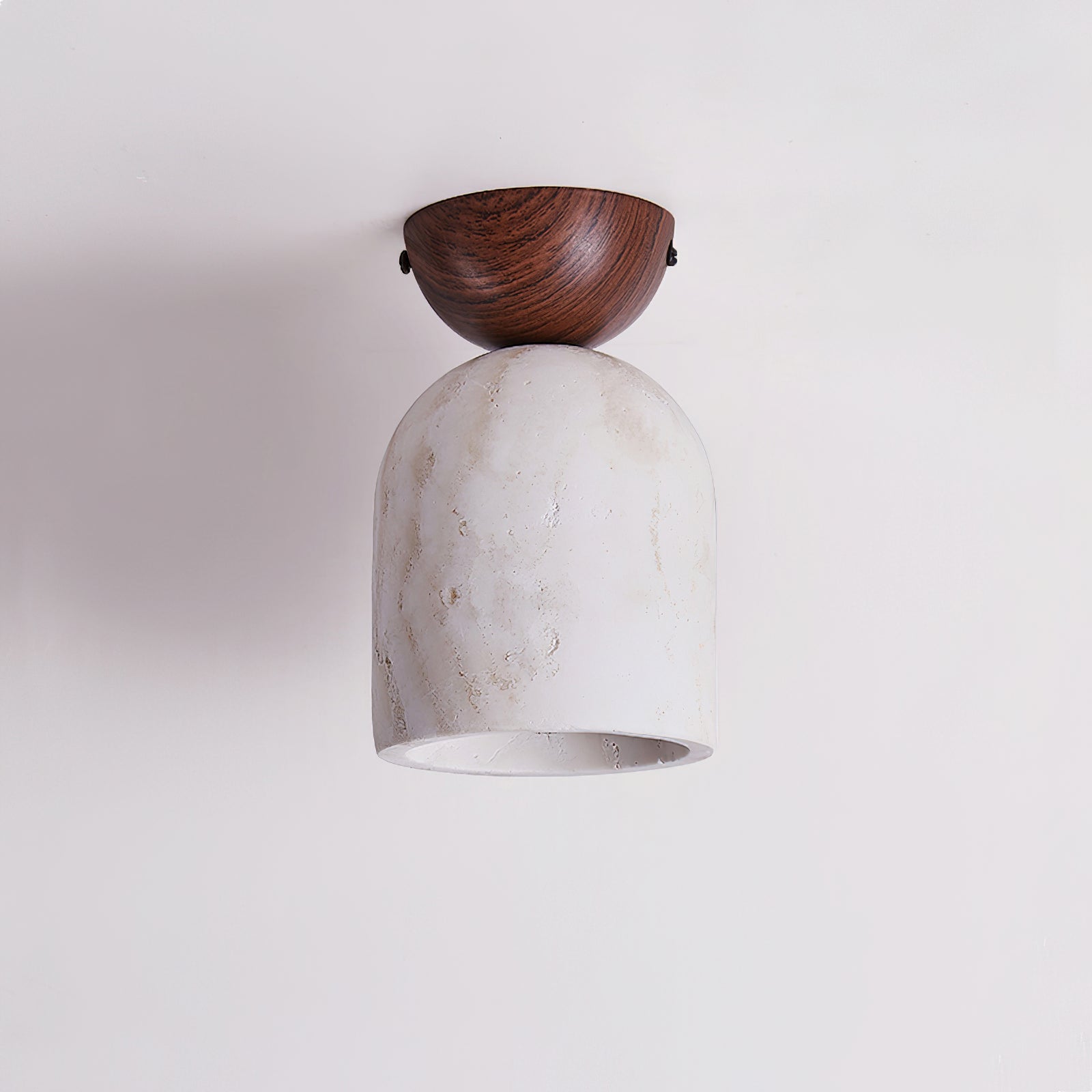 Noncu Travertine Ceiling Lamp – Elegant Glow with Minimalist Touch 8