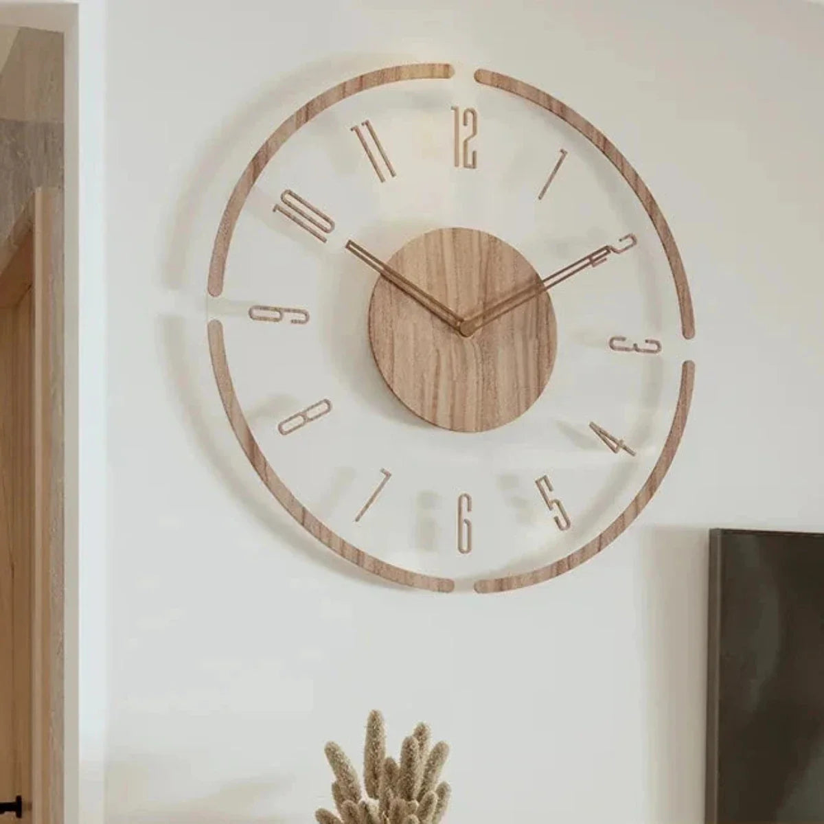 **Nordic Glass Wall Clock Yara – Minimalist Elegance for Every Space** 2