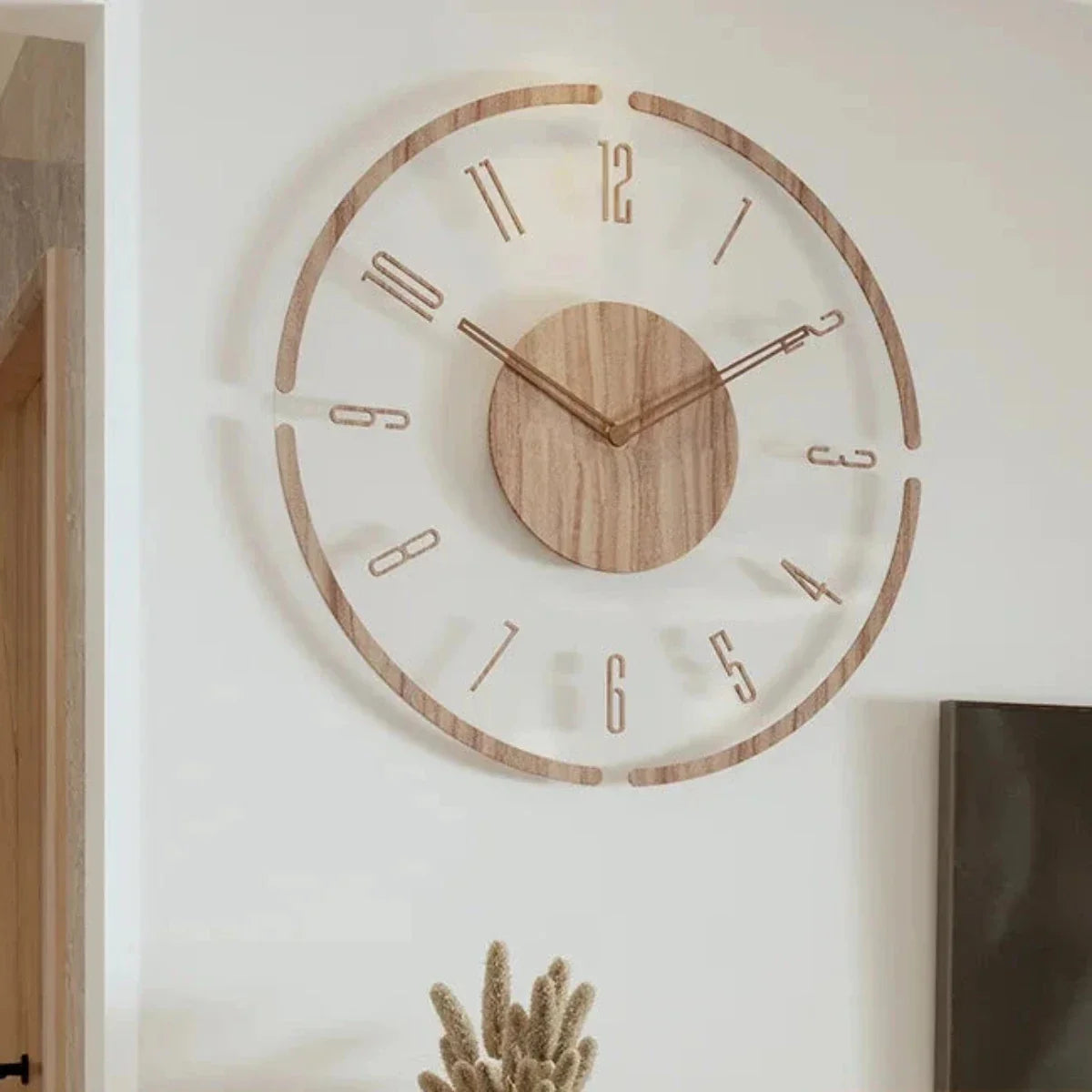 **Nordic Glass Wall Clock Yara – Minimalist Elegance for Every Space** 9