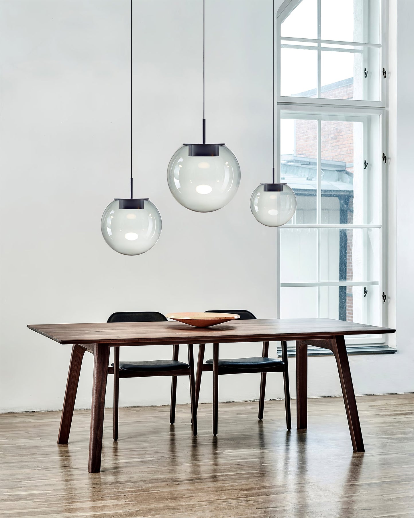 Orbis Black Pendant Light – Stylish Glass Design with Ambient Glow 4