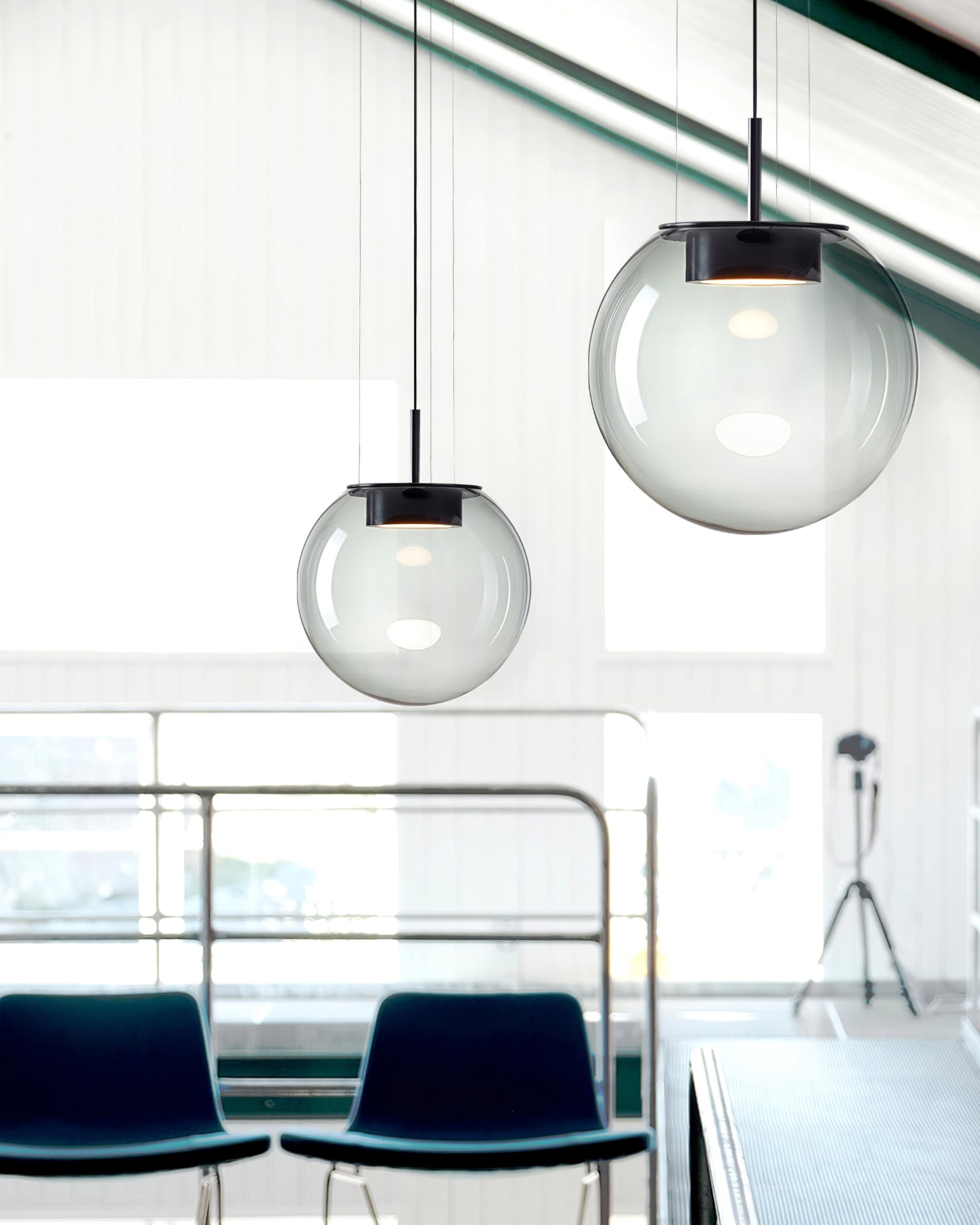 Orbis Black Pendant Light – Stylish Glass Design with Ambient Glow 5