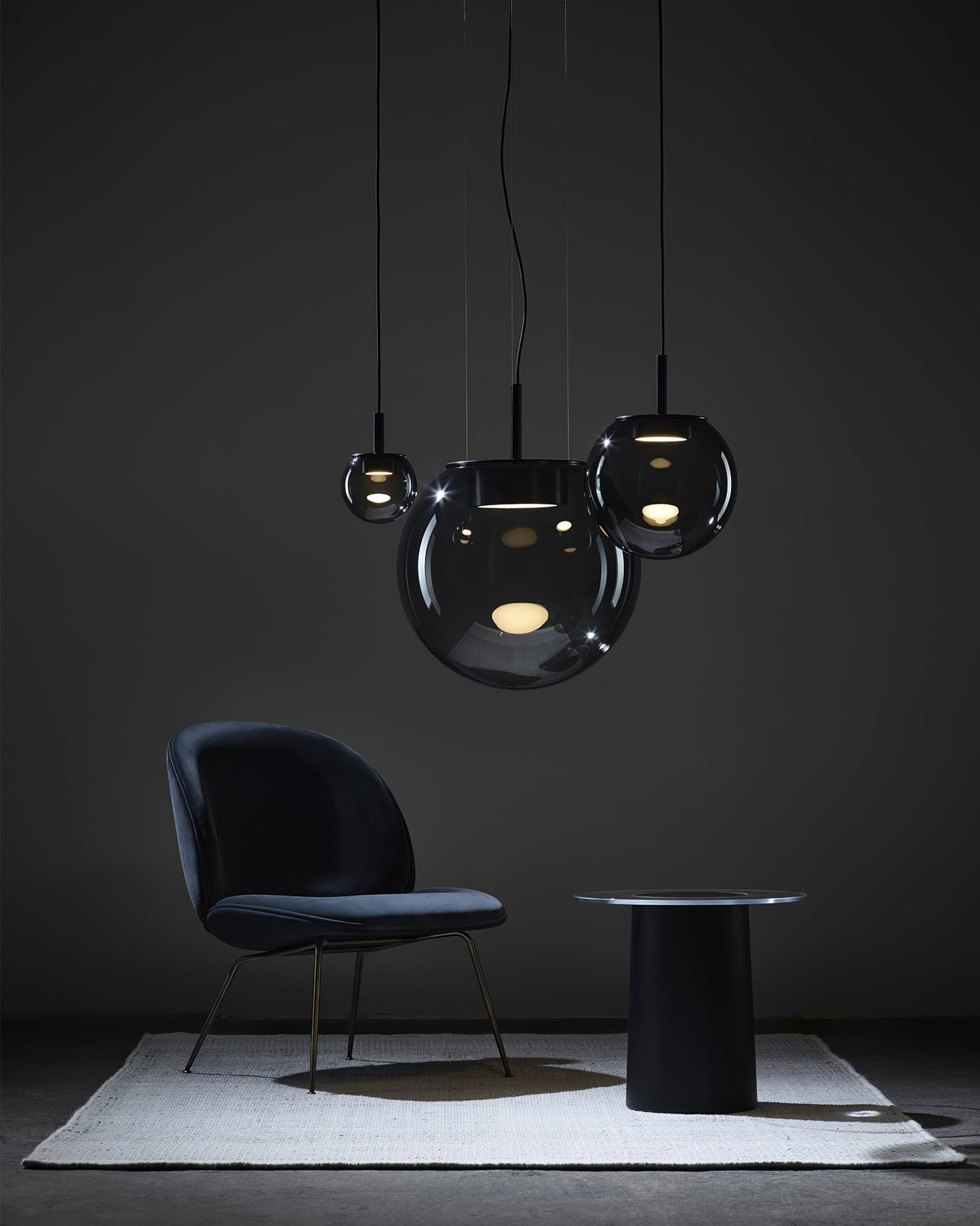 Orbis Black Pendant Light – Stylish Glass Design with Ambient Glow 6