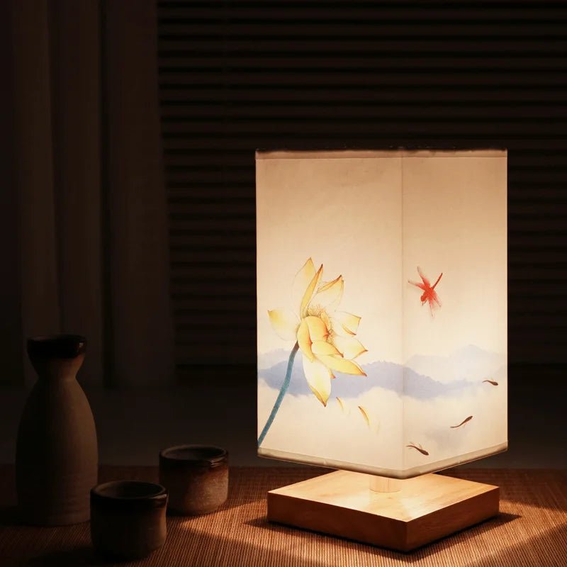 Oriental Flower Table Lamp – Serene Ambiance with Elegant Illumination 5