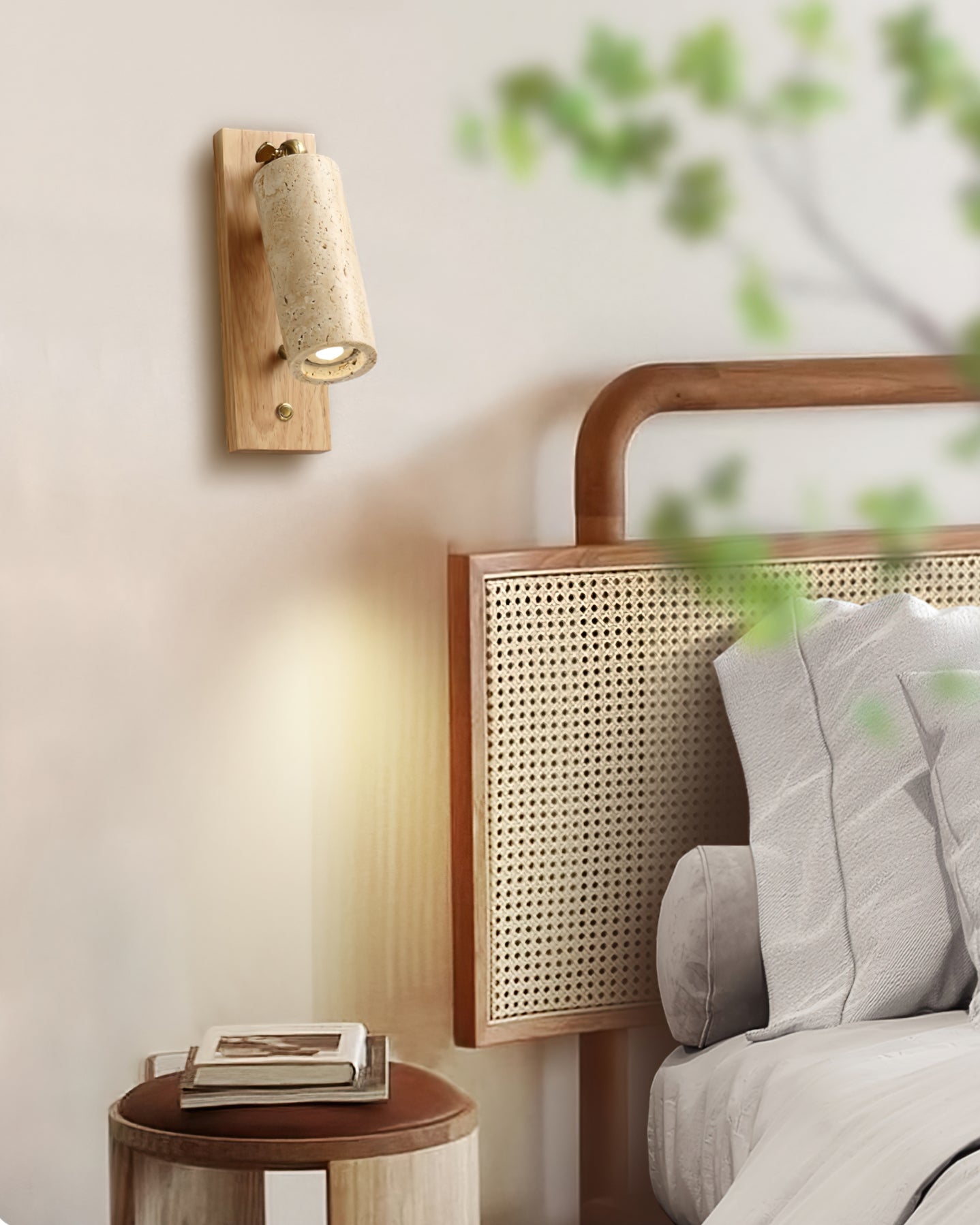Ouglres Wall Lamp – Sophisticated Yellow Travertine Design 3
