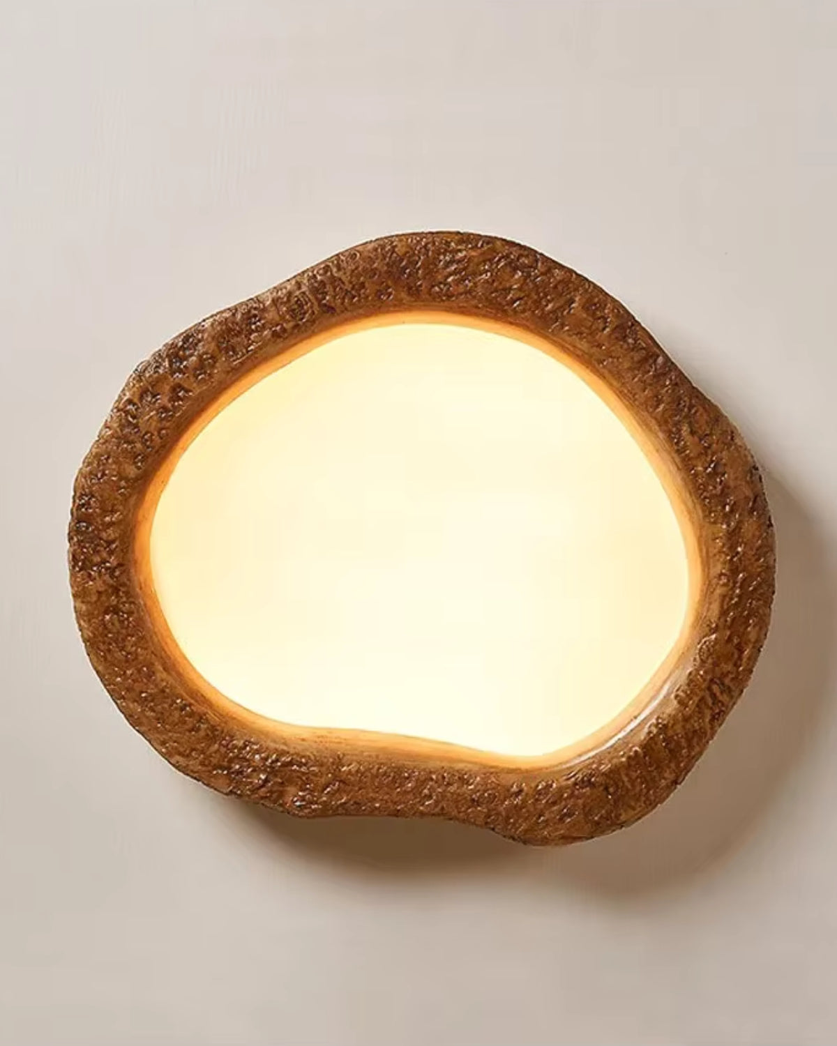 Oval Ceiling Light Wood Look – Rustic Design with Warm Illumination 2