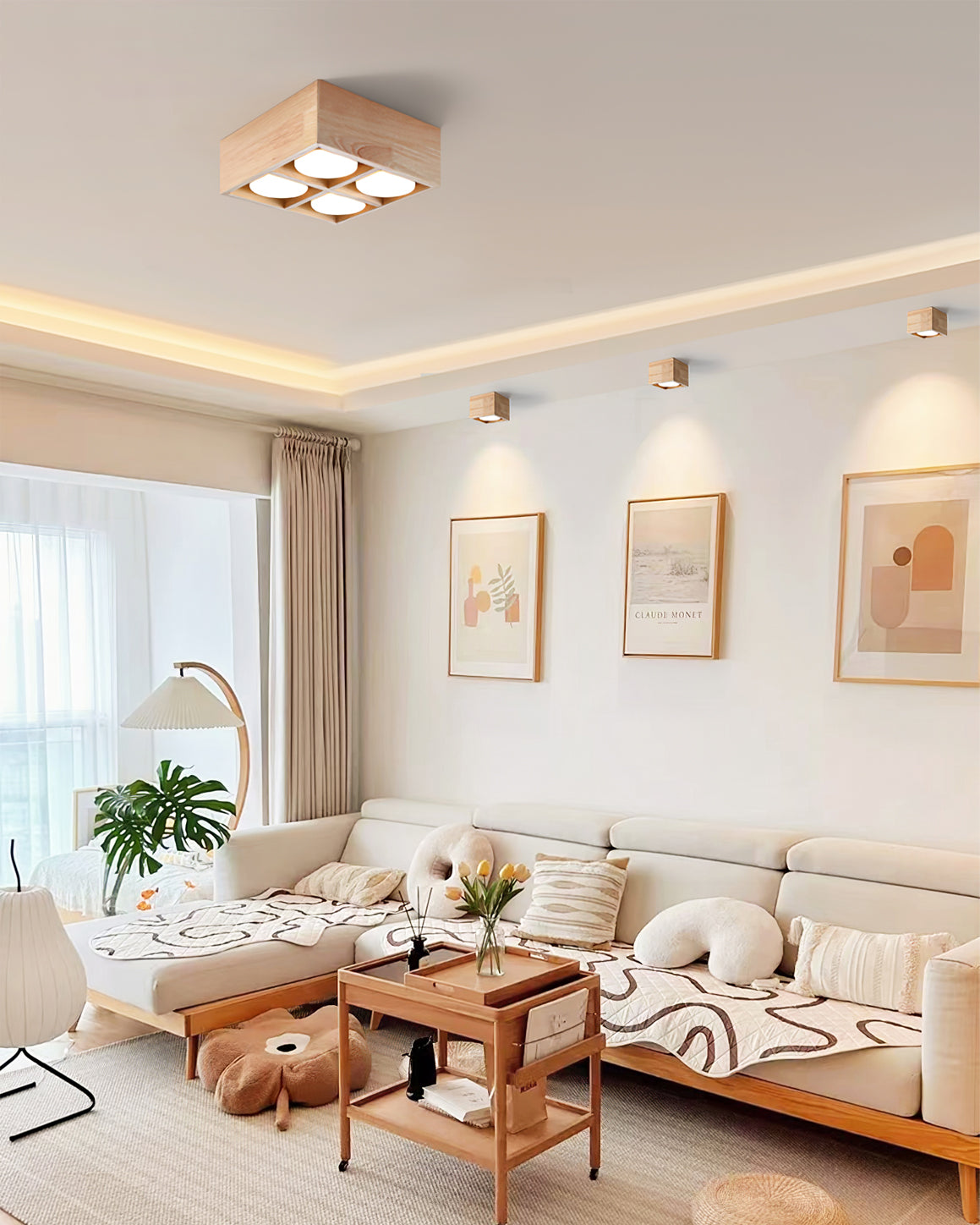 Ozawa Flush Mount Ceiling Light – Modern Aesthetic with Cozy Illumination 5