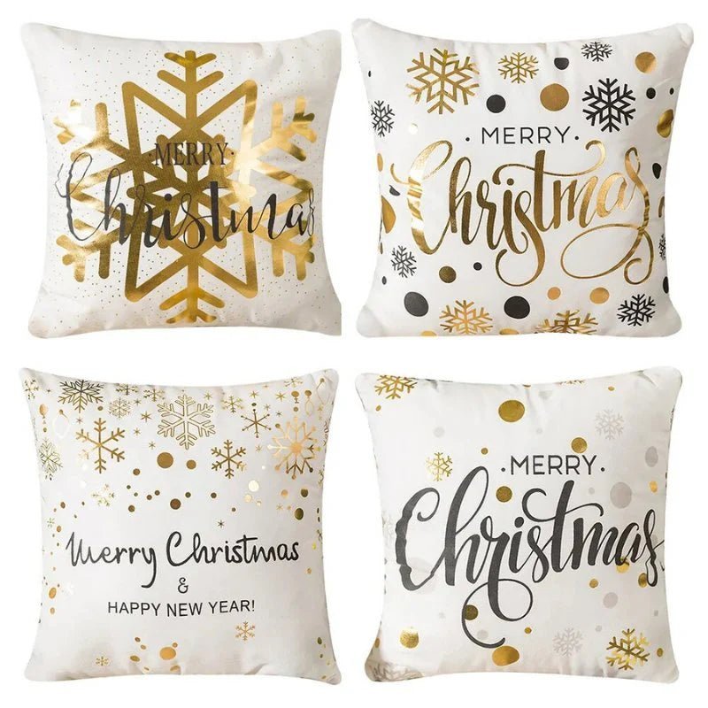 Pack of 4 Christmas Cushion Covers – Festive Vibes for Cozy Living Spaces 8