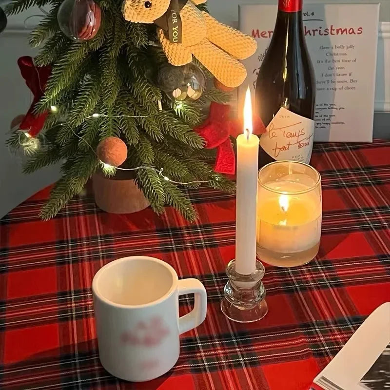 Plaid Christmas Tablecloth Red Green – Cozy Atmosphere for Festive Gatherings 2