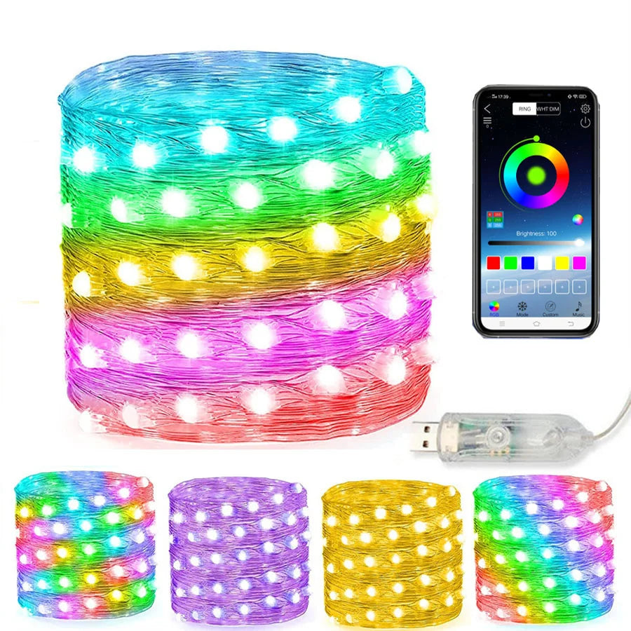 RGB Smart LED Fairy Lights – Enchanting Colors for Magical Evenings 5