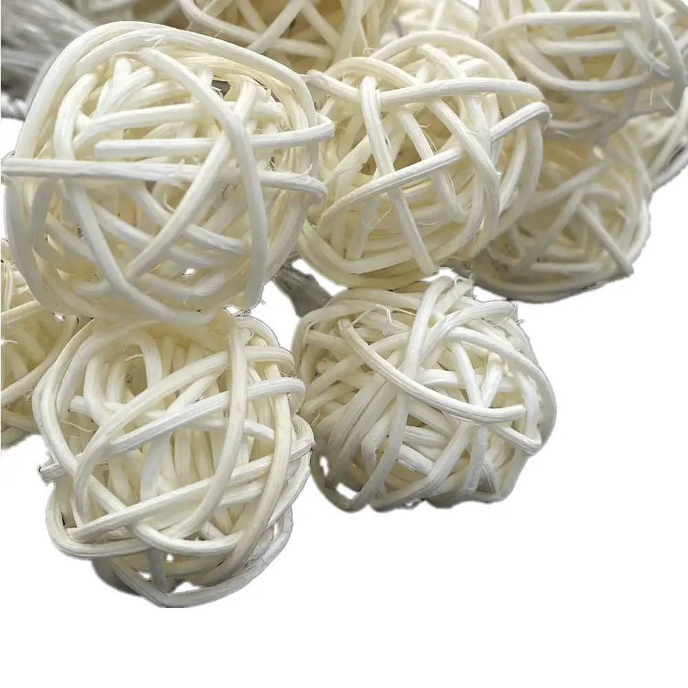 Rattan Ball Light Chain – Enchanting Decor with Warm Glow 4