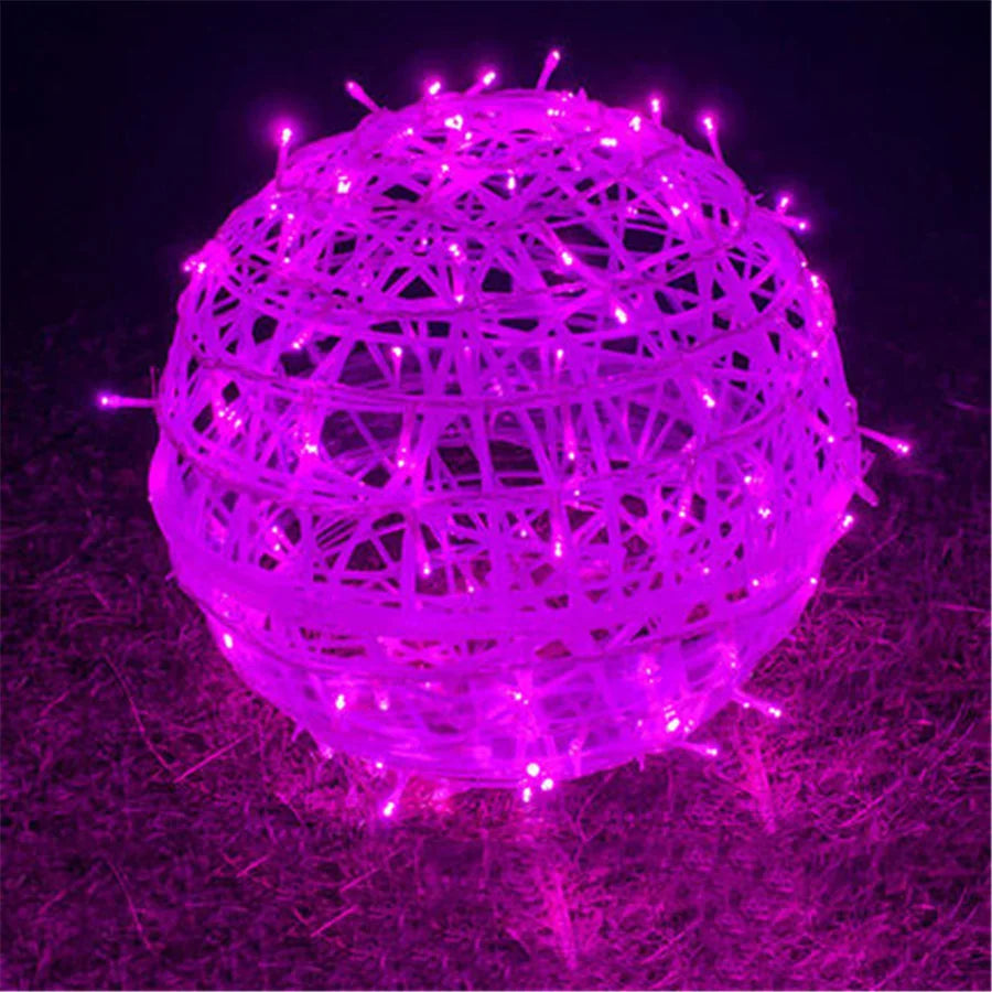 Rattan Ball Outdoor Fairy Lights – Enchanting Glow for Magical Evenings 12