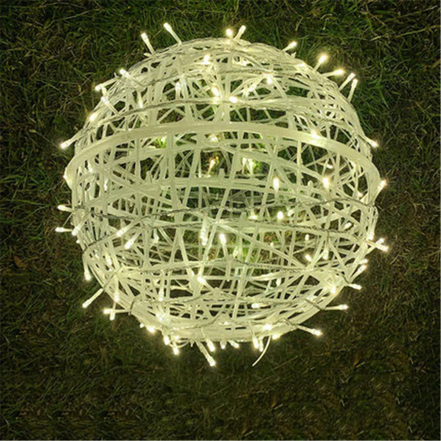 Rattan Ball Outdoor Fairy Lights – Enchanting Glow for Magical Evenings 13