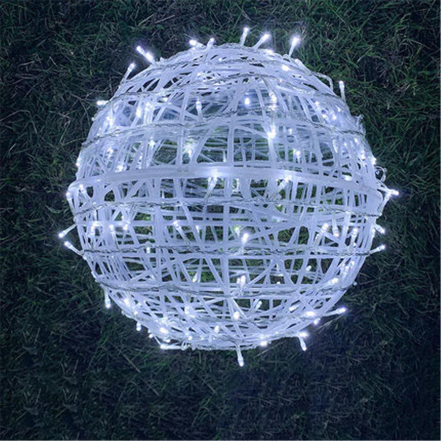 Rattan Ball Outdoor Fairy Lights – Enchanting Glow for Magical Evenings 2