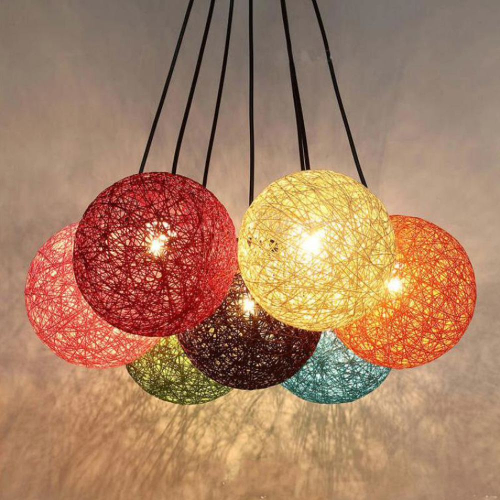 Rattan Pendant Light Hanging Ball – Unique Design for Cozy Atmosphere 2