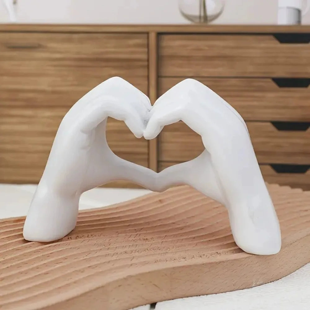 Resin Love Gesture Statues – Unique Art Piece for Serene Spaces 3