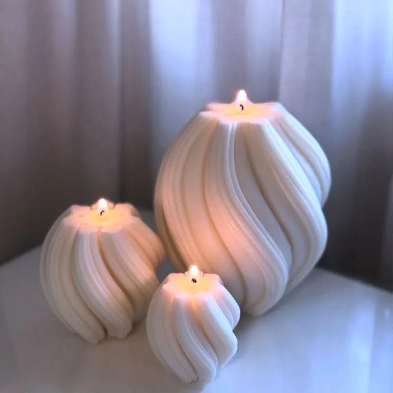 Rotation Column Candle Mold – Unique Geometric Shape for Creative Crafts 3