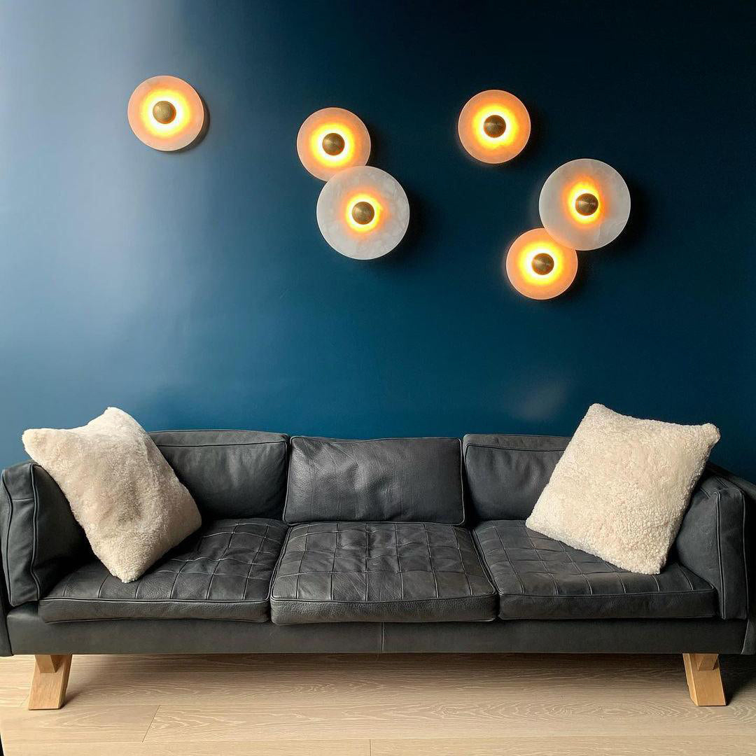 Round Alabaster Wall Lamp – Timeless Elegance with Soft Illumination 2