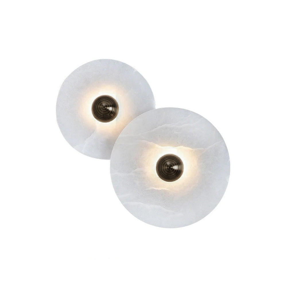 Round Alabaster Wall Light – Elegant Glow for Timeless Ambiance 0