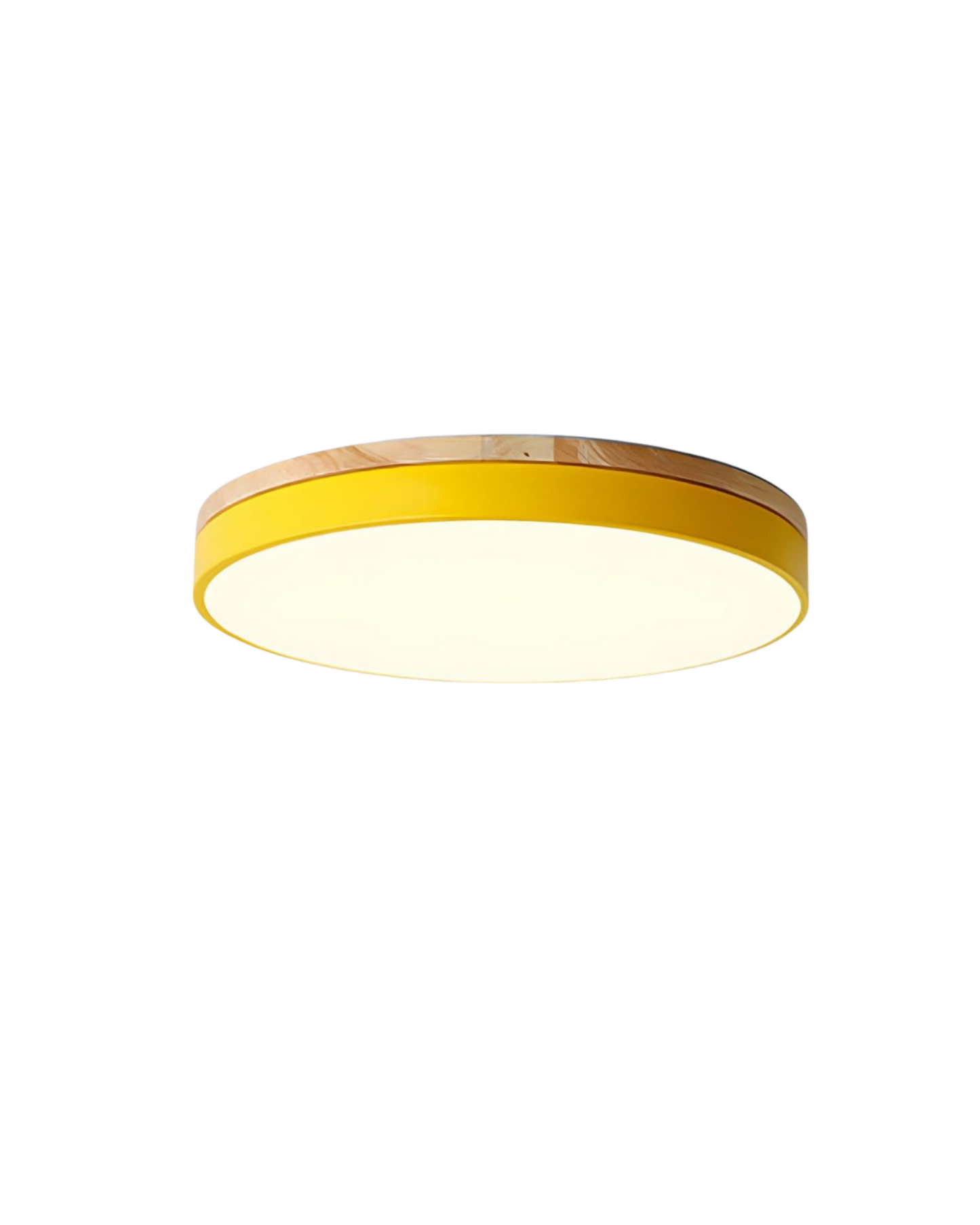 Round Flush Mount Ceiling Light – Modern Design with Warm Wooden Accent 2
