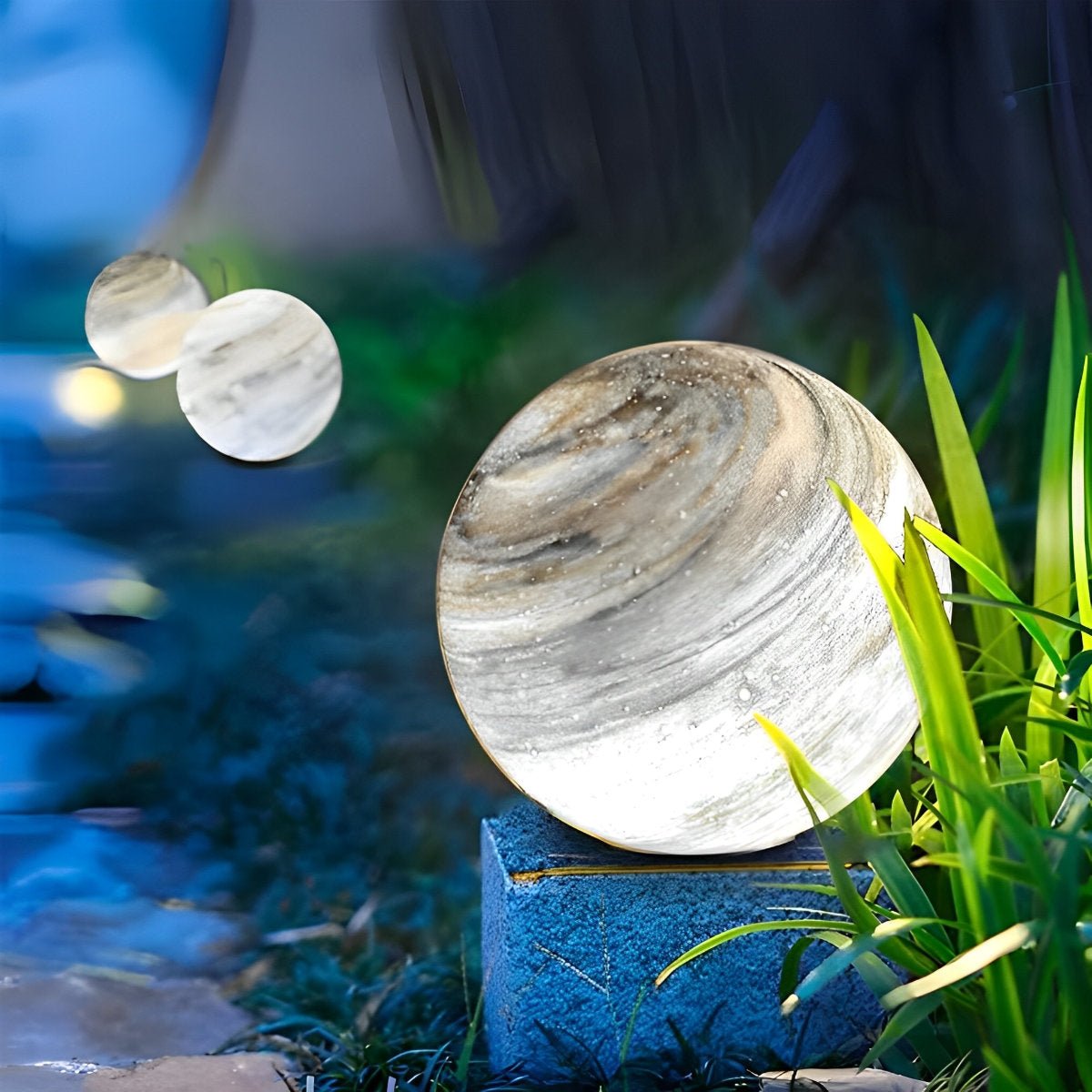 Round Glass Planet Outdoor Lights – Elegant Illumination for Your Garden 6