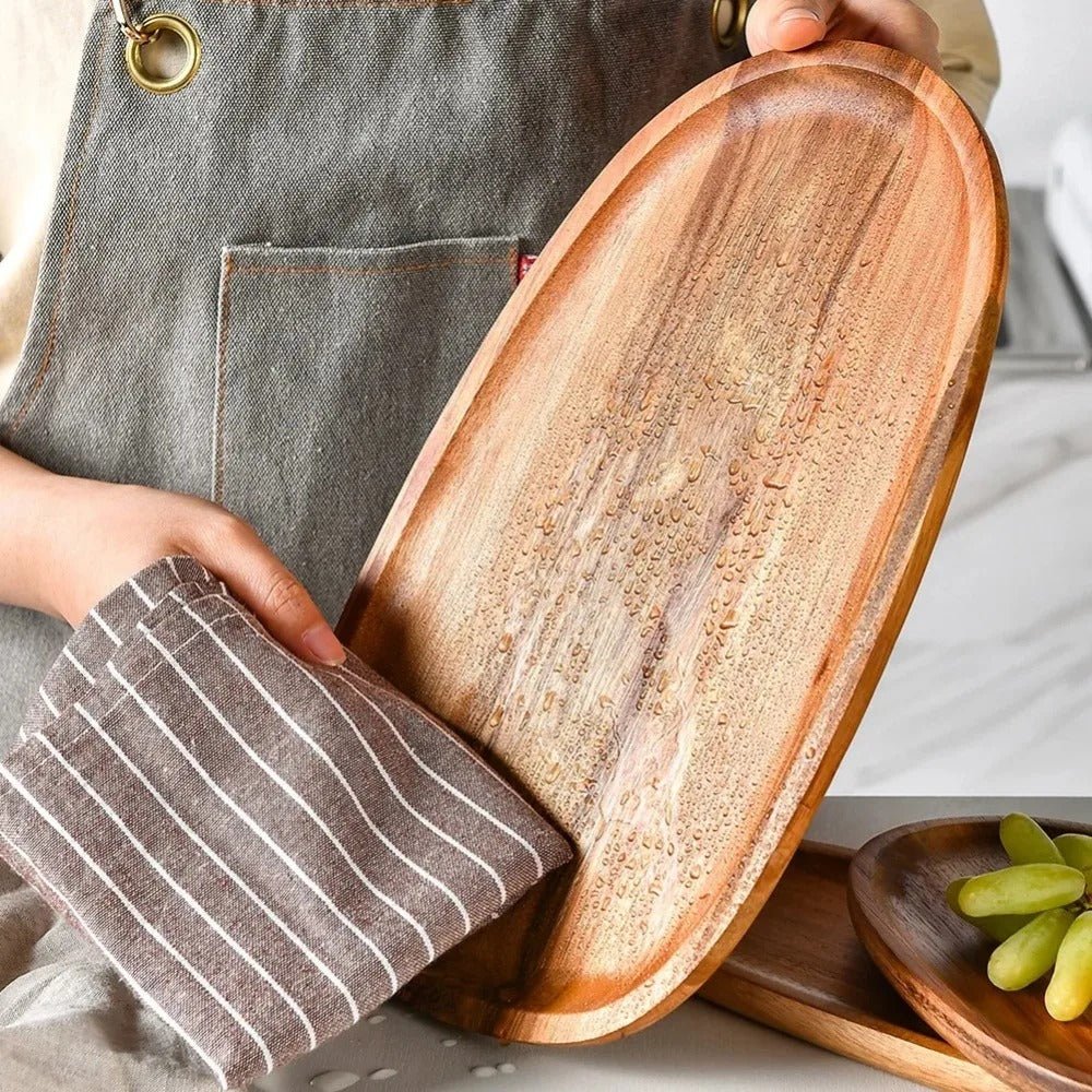 Royal Acacia Wood Serving Tray – Stylish Serveware for Memorable Gatherings 4