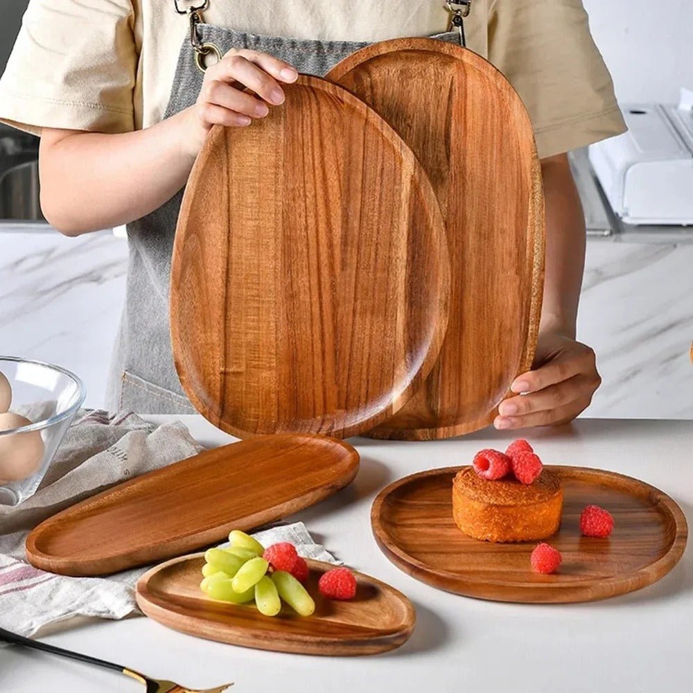 Royal Acacia Wood Serving Tray – Stylish Serveware for Memorable Gatherings 5