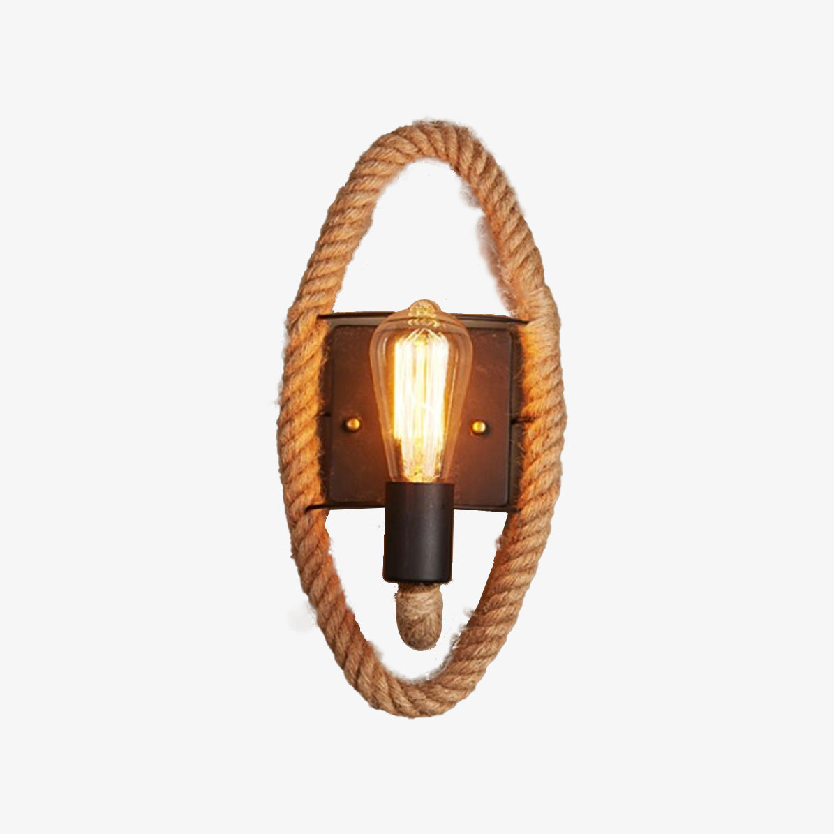 Rustic Wall Light With Rope – Vintage Charm for Inviting Spaces 3