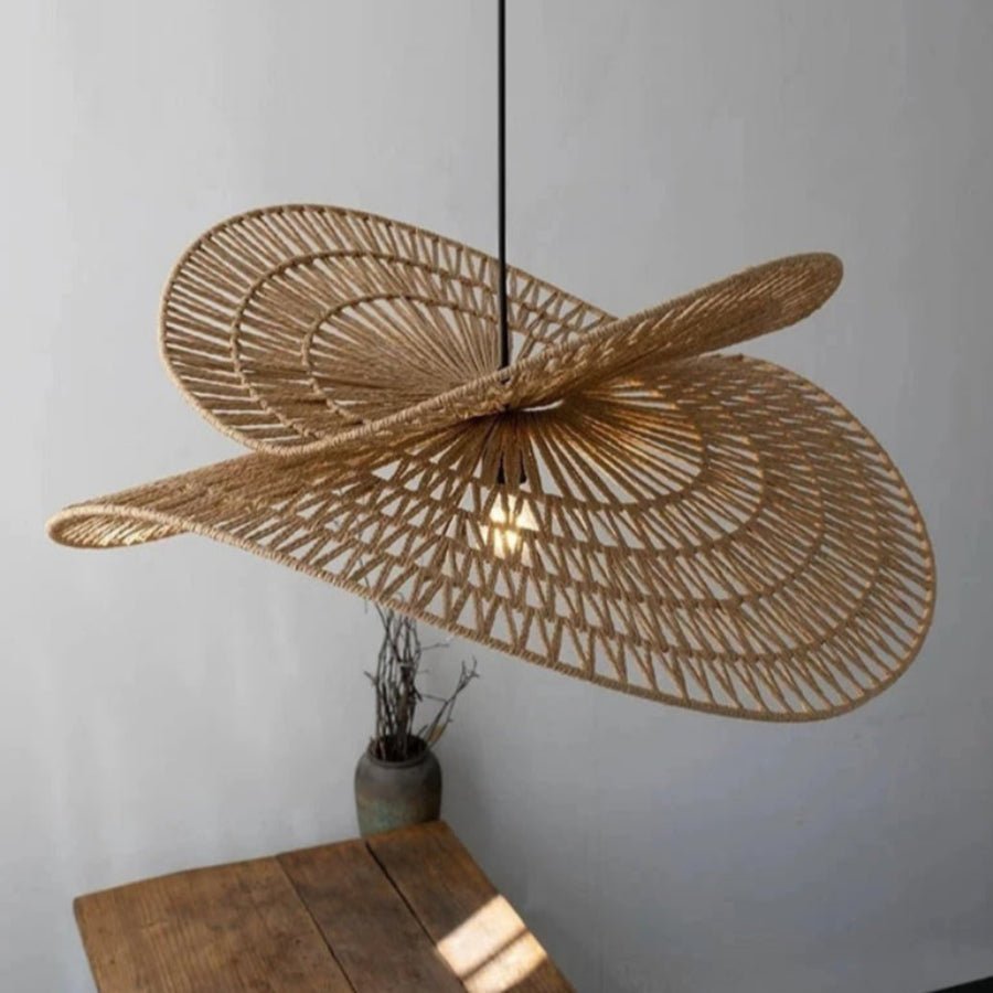 Sanur Double Layer Rattan Pendant Lamp – Handmade Lighting for Cozy Ambiance 3