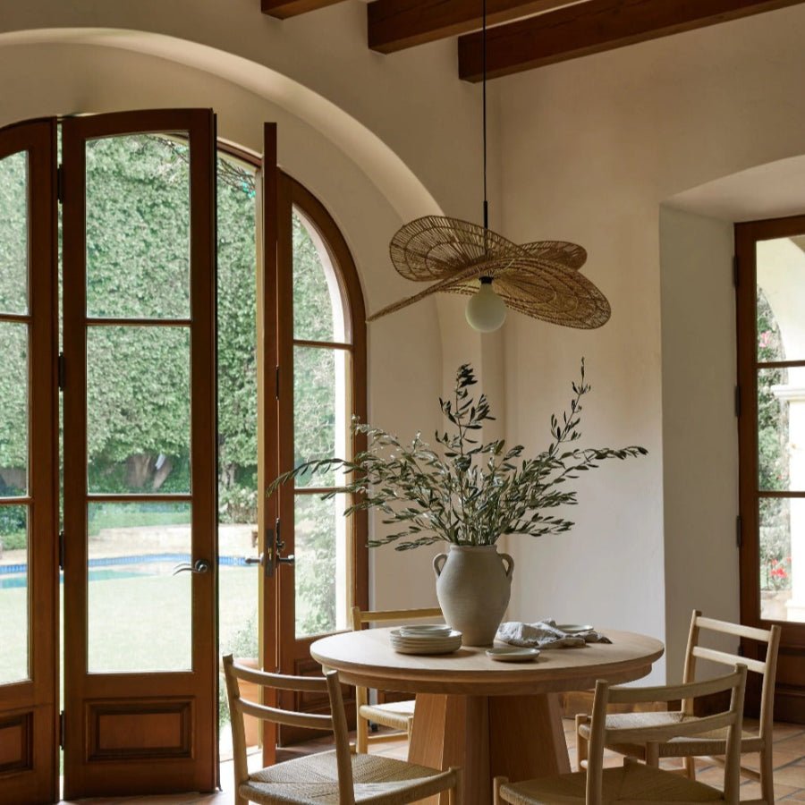 Sanur Double Layer Rattan Pendant Lamp – Handmade Lighting for Cozy Ambiance 7