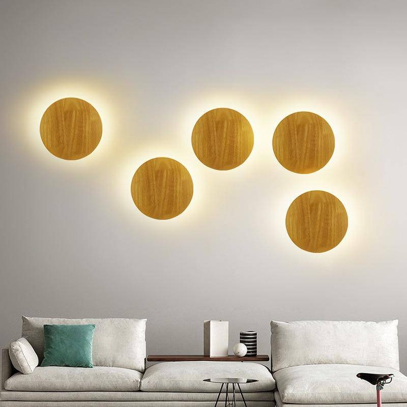 Scandinavian LED Wall Light Oval – Stylish Wooden Fixture for Inviting Spaces 5