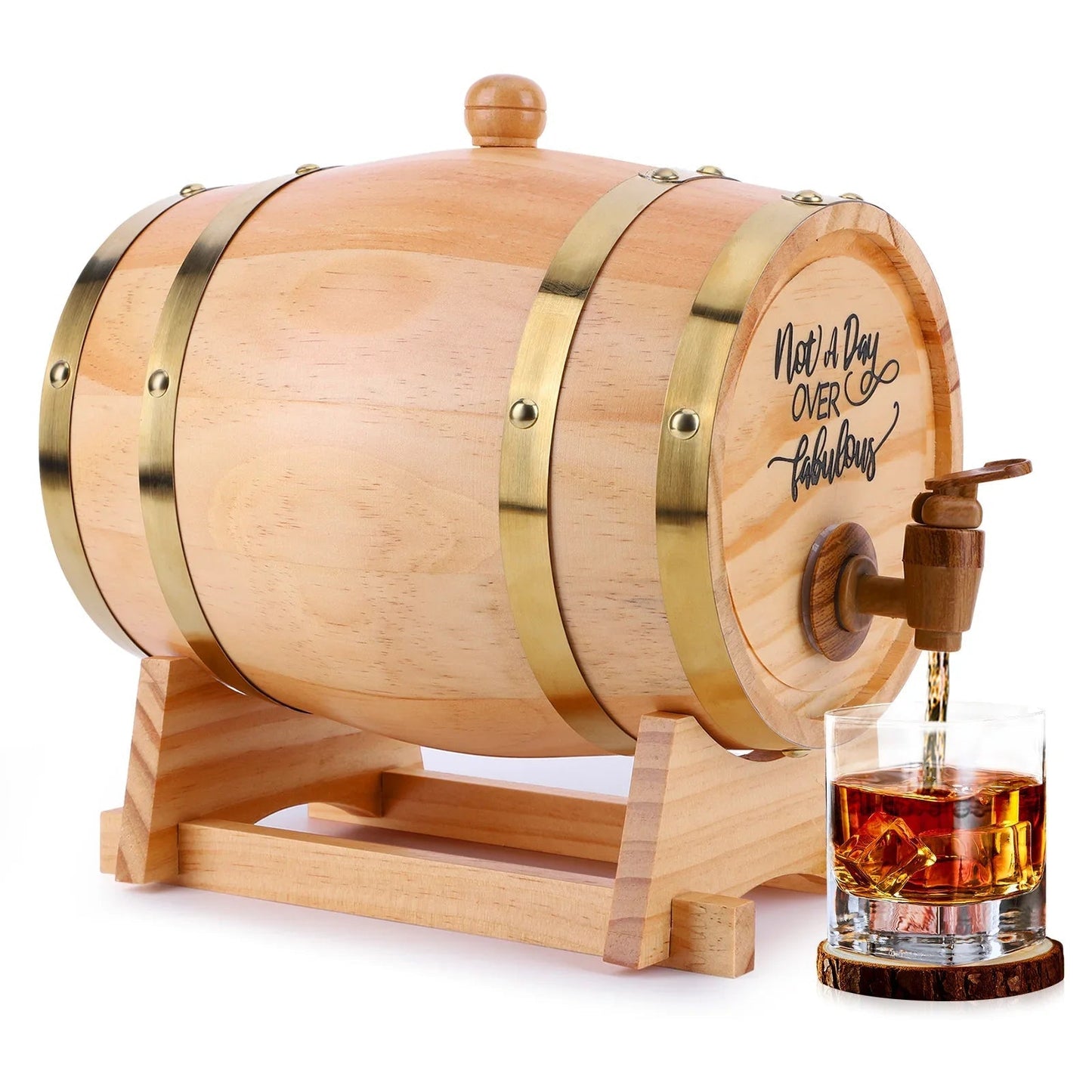Schnapz Whiskey Barrel with Stand and Tap – Elegant Solution for Spirits Dispensing 3